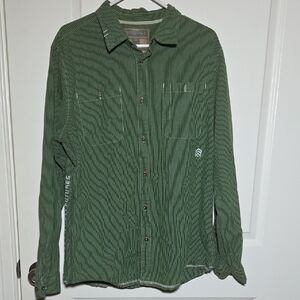 Analog Men's Casual Shirt with Green Stripes Size XL